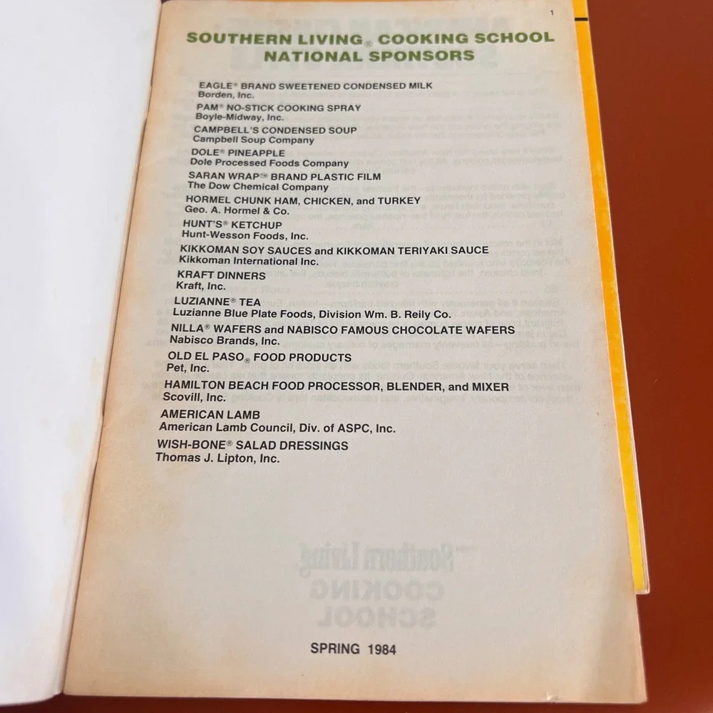 Vintage Southern Living Cooking School Recipe Booklets 1981 1984 Lot of‎ 2